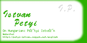 istvan petyi business card